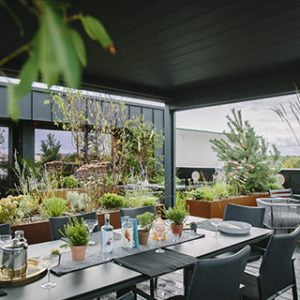 rooftop garden seating