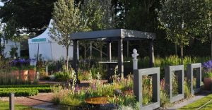 Outdoor living space with bespoke wooden deck