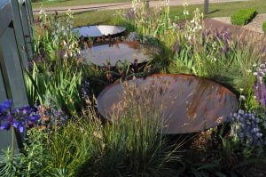 Ornamental garden with seasonal flowers