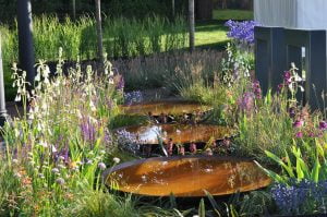 Cheshire garden design with perennial meadow.