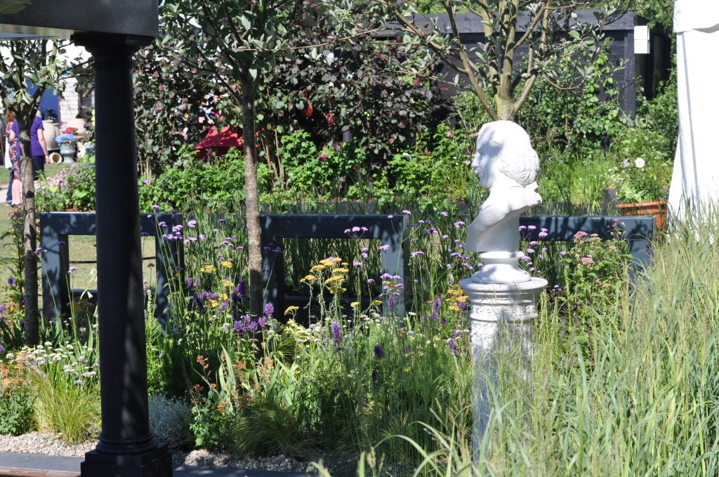 Ornamental garden with seasonal flowers
