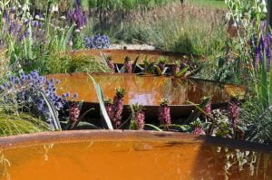 Ornamental garden with seasonal flowers
