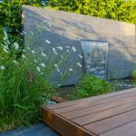 Elegant water feature in a landscaped garden