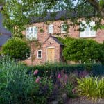 countryside new build with new designed garden